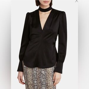 A.L.C. Hirsch Keyhole Crepe Blouse